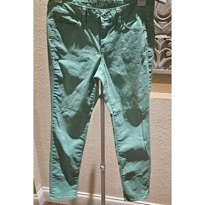 Ann Taylor Loft Women's Green Skinny Ankle Jeans Size 6 Cotton